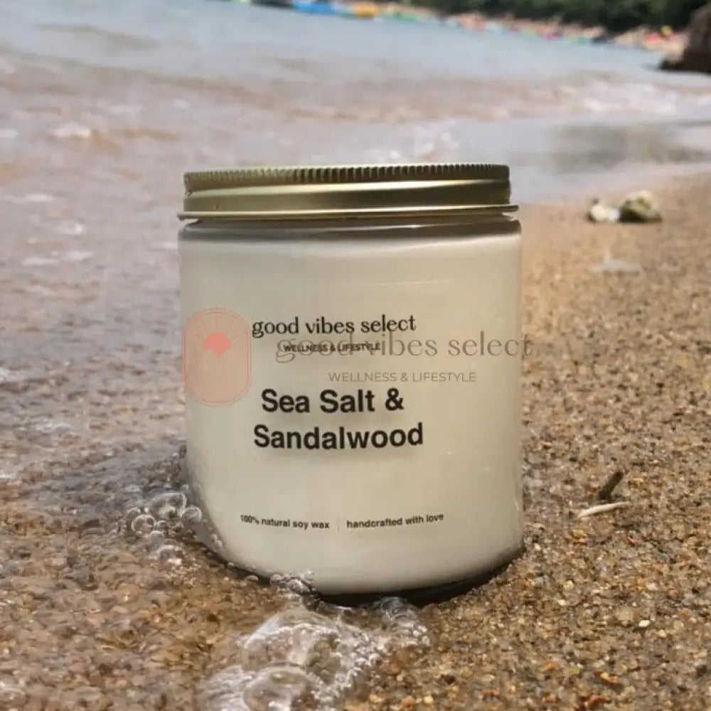 【放鬆減壓|安撫緊張及焦慮|增強專注力】海鹽檀木蠟燭 Seasalt & Sandalwood Candle - Good Vibes Select