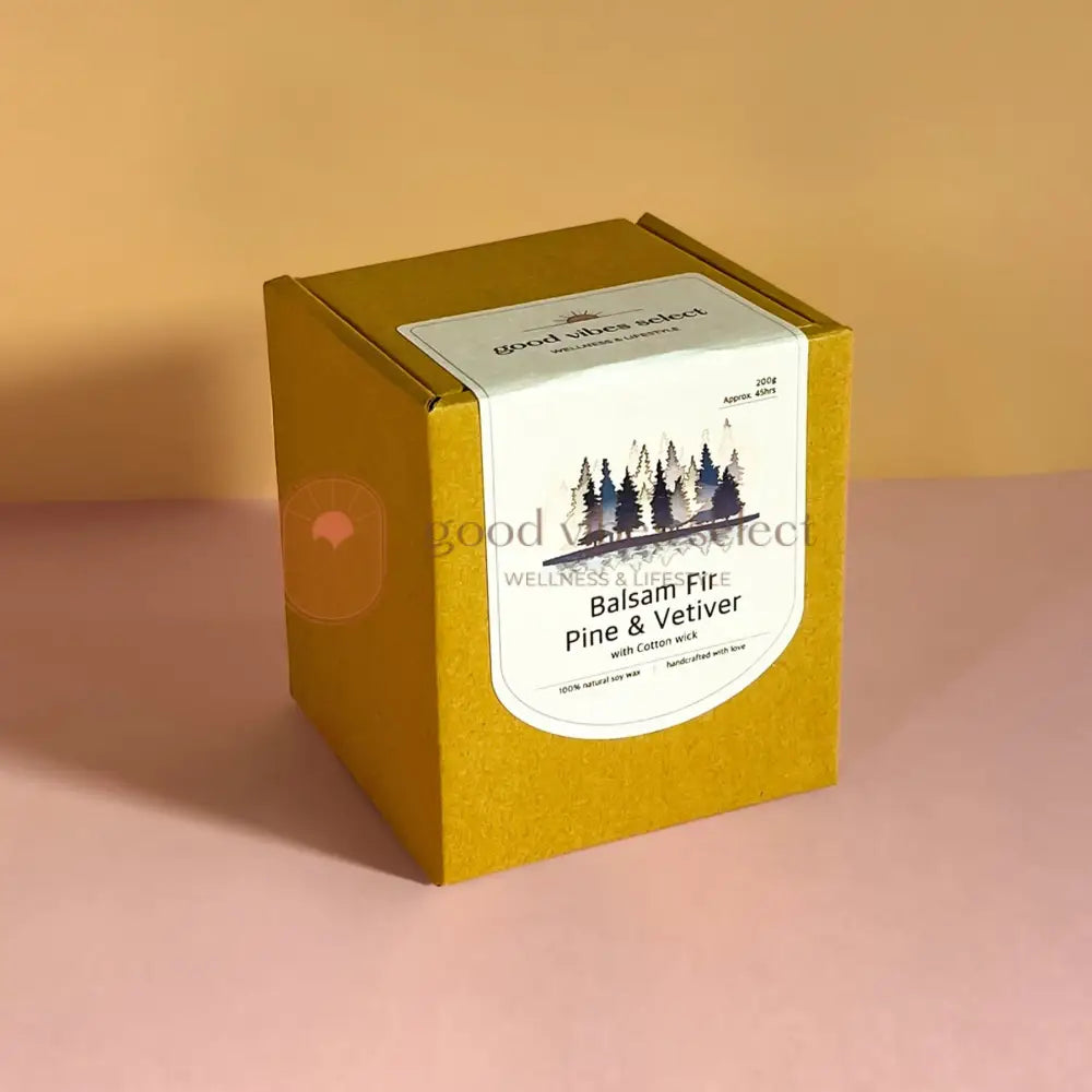 【緩解疲倦感|舒緩緊張|幫助入眠】北歐森林 - 香脂冷杉、松樹和香根草蠟燭 Balsam Fir Pine & Vetiver Candle (棉芯) - Good Vibes Select