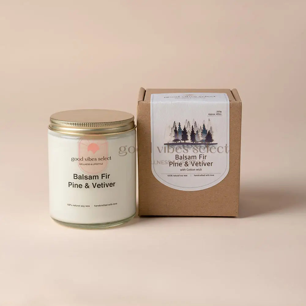 【緩解疲倦感|舒緩緊張】北歐森林 - 香脂冷杉、松樹和香根草蠟燭 (棉芯) | 可用蠟燭燈 - Good Vibes Select