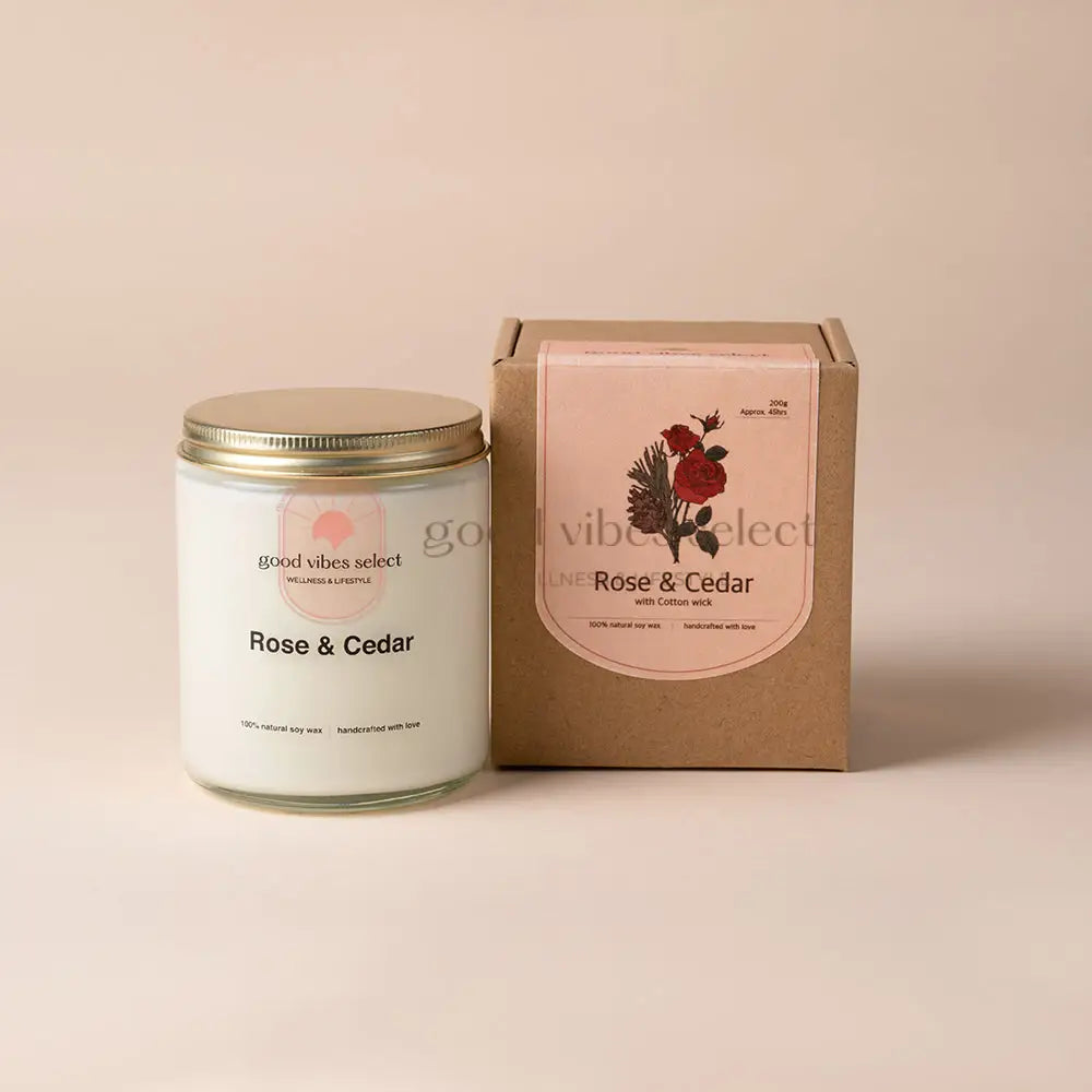 【提升魅力】玫瑰庭園 - 玫瑰雪松蠟燭(棉芯) | 可用蠟燭燈 - Good Vibes Select
