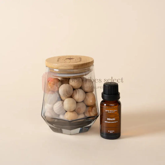 【減輕壓力和焦慮】阿里山頂級原生檜木擴香套裝 + 純天然檜木(黃檜)精油 10Ml / 20Ml 50Ml