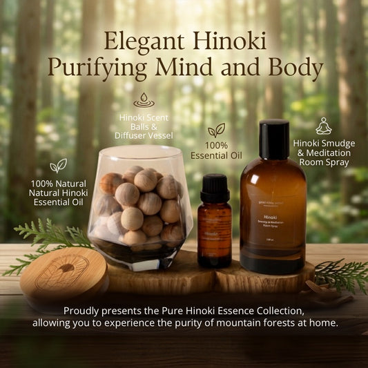 Hinoki Starter Ritual Set | Alishan Japanese Cypress Spray & Diffuser Set